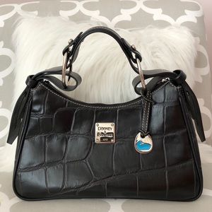 Dooney & Bourke Croco Embossed Leather Hobo Bag